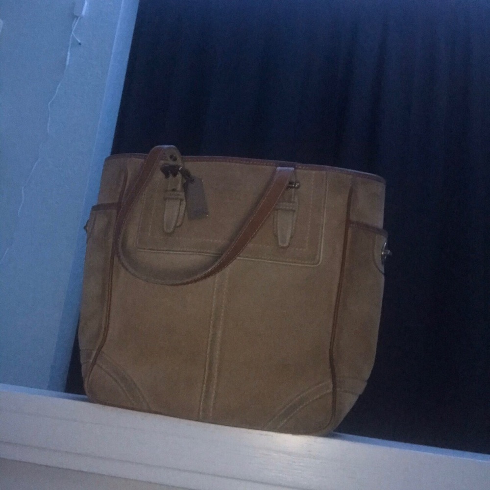 VINTAGE Coach suede purse PRICED TO SELL!!